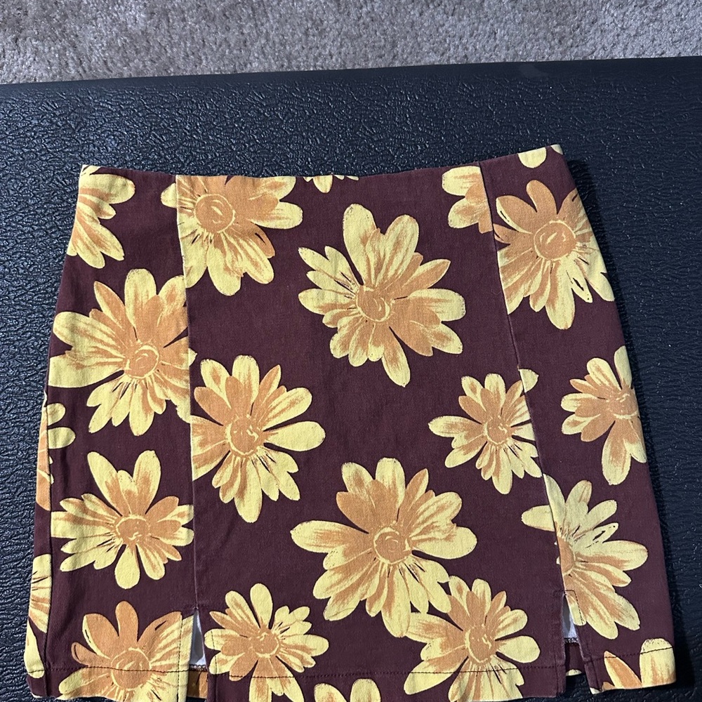 Love on a Hanger Yellow Floral Pencil Skirt